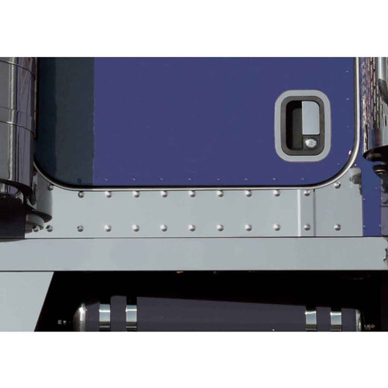 Under-Door Panel Stainless Steel W/ Dimples Fits Peterbilt 357, 365, 378, 388, 389