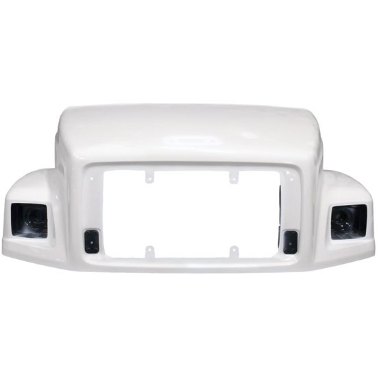 Fiberglass Hood W/ 46.5 Inch Centerline & Fenders By Jones Performance Replaces A17-12792-005, A17-14024-009 Fits  Freightliner FL70 & FL80 School Bus