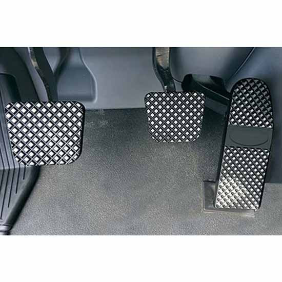 3 Pedal Set Non-Slip Black Diamond Cut By RealWheels Fits Peterbilt 567, 579, 587 & 589