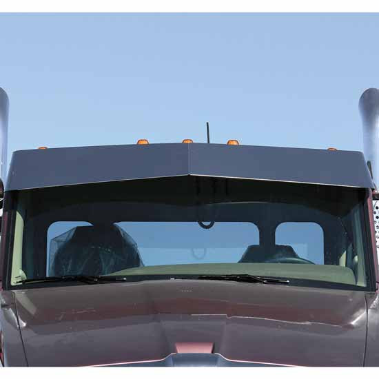 11 Inch Stainless Steel Blind Mount Untie Drop Visor By Turnpike Truck Trim Fits Kenworth T680, T880 & W990 Daycab