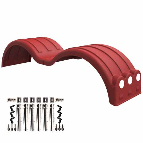 Red Double Deuce Full Fender Kit W/ Light Box & Mounting Bracket Options By Minimizer