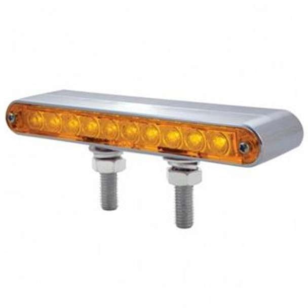 20 LED 6-1/2 Inch Double Face Light Bar - Amber LED/ Amber Lens