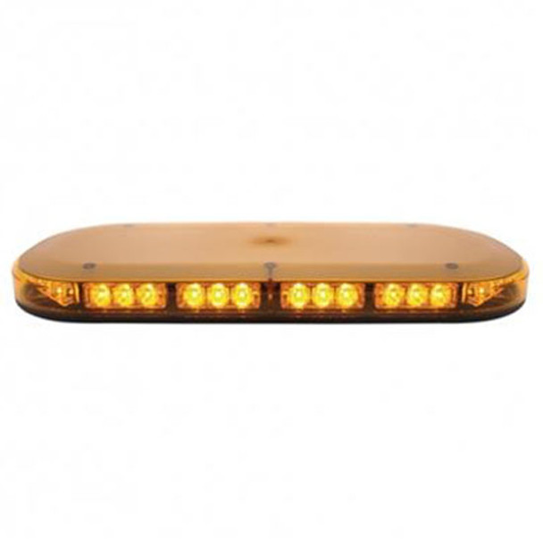 42 High Power LED Micro Warning Light Bar Permanent Mount - Amber Lens