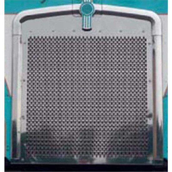 4 Inch Stainless Steel Punched Grill With Small 1/ Circle Cutouts For Kenworth K100