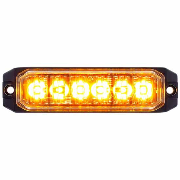 6 High Power LED Competition Series Slim Warning Light - Amber