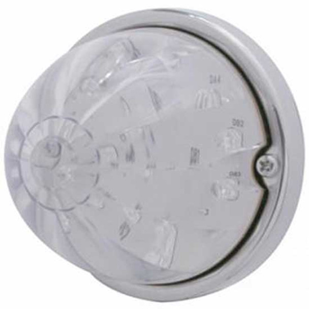 17 LED Watermelon Flush Mount Kit W/ Low Profile Bezel - Red LED /Clear Lens