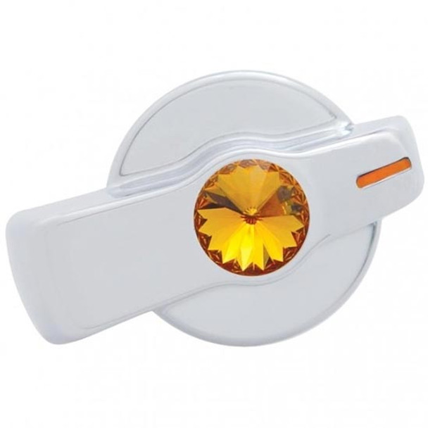 Chrome Plated A/C Control Knob W/ Amber Jewel For Freightliner Century, Columbia, 112/120 & Coronado