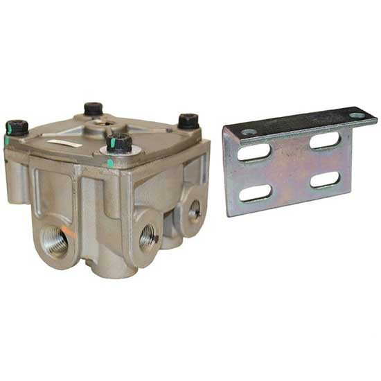 8 Inch R12V Type Relay Valve With 5.5 Psi Crack Pressure, 3/ Npt Delivery, 1/2 Inch Supply, 1/4 Inch Service Ports