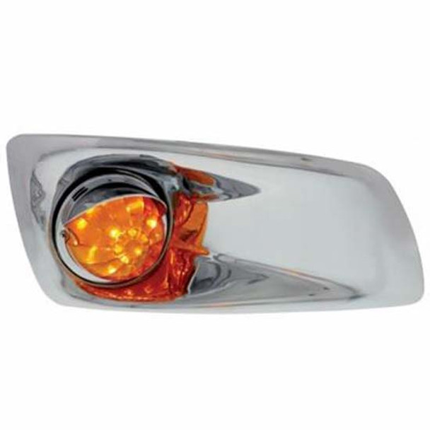 Bumper Light Bezel W/17 Amber LED/Amber Lens Single Function Light Watermelon Style With Visor Passenger Side  For KW T660