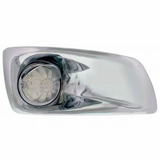 Bumper Light Bezel W/17 Amber LED/Clear Lens Dual Function Light Hi/Lo Watermelon Style With Visor Passenger Side  For KW T660