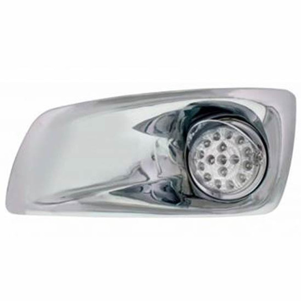 Bumper Light Bezel W/17 Amber LED/Clear Lens Dual Function Light Hi/Lo Reflector Style With Visor Driver Side  For KW T660