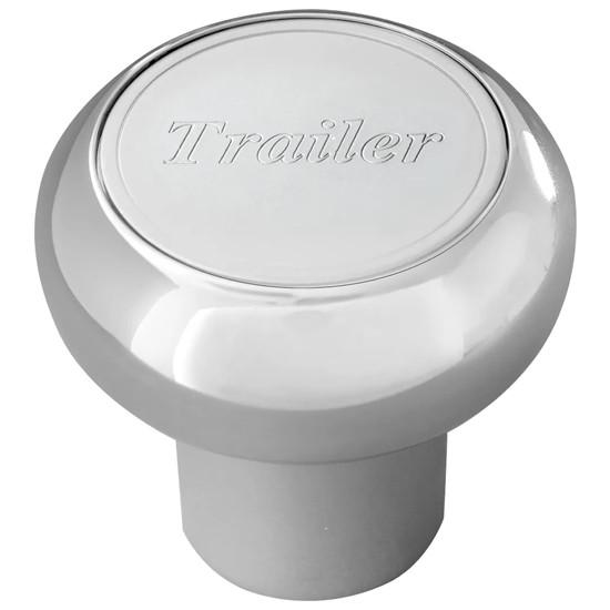 Large Chrome Aluminum Trailer Air Valve Knob With SS Plate- Screw On