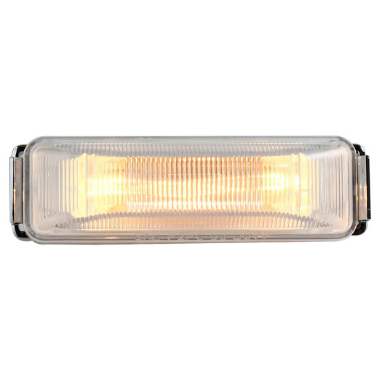 Rectangular 2-Bulb Sealed Marker Light With Clear Lens