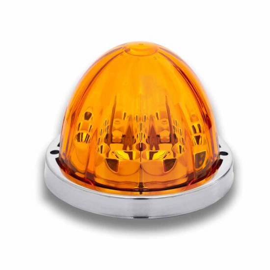 Star Burst Series Watermelon Clearance Marker Light - Amber Led / Amber Lens