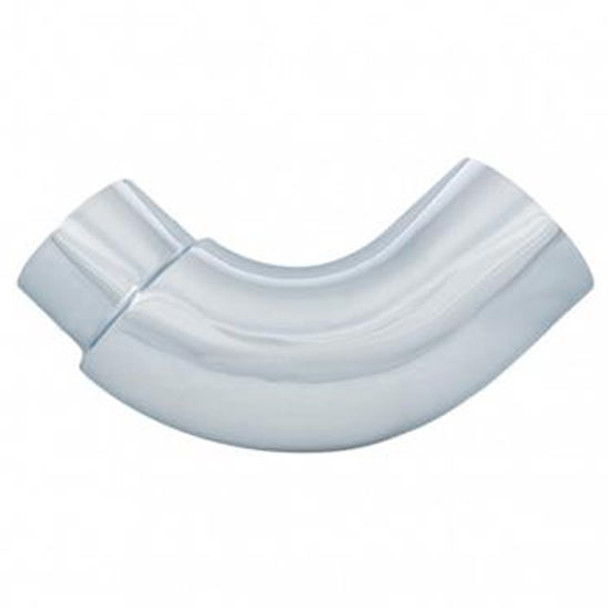 Chrome 90 Degree Exhaust Elbow, Reduce 6 OD To 5 OD., 13 X 13 Inch