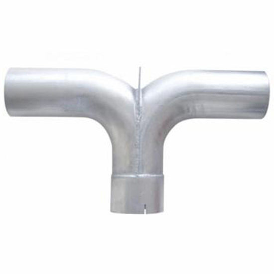 Aluminized 5 Inch Y Pipe With Divider - 25 In W X 14 In H