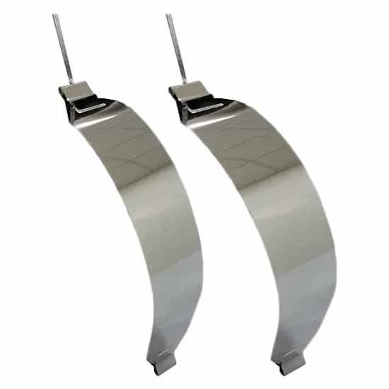 Mirror Stainless Steel Straight Cut Fuel Tank Straps By Turnpike Truck Trim Fits Kenworth