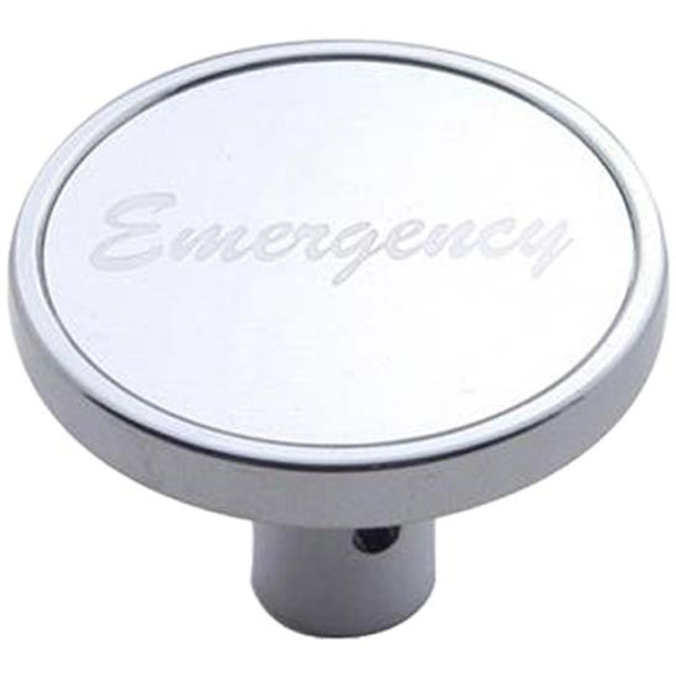 Chrome Emergency Short Air Valve Knob W/ Silver Aluminum Sticker, Screw On
