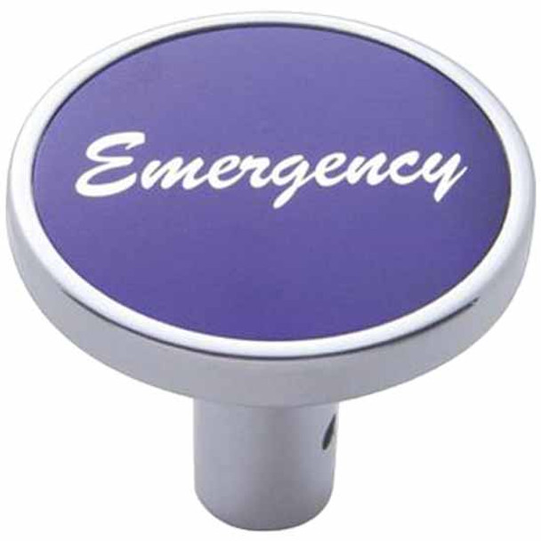 Chrome Emergency Long Air Valve Knob W/ Purple Aluminum Sticker, Screw On Chrome Emergency Long Air Valve Knob W/ Purple Aluminum Sticker, Screw On