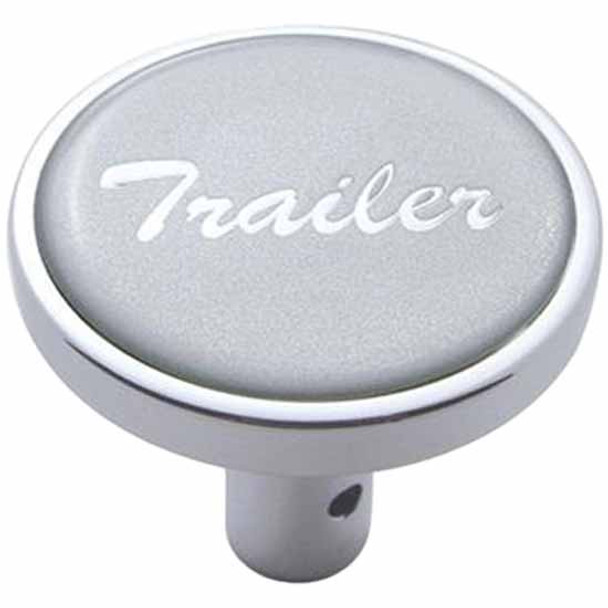 Chrome Trailer Long Air Valve Knob W/ Silver Glossy Sticker, Pin Mount