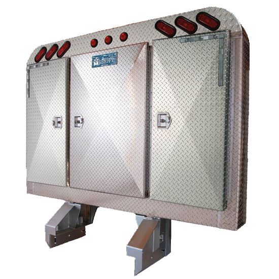 68 X 84 Inch Aluminum 3 Door Lighted Cab Rack By Merritt