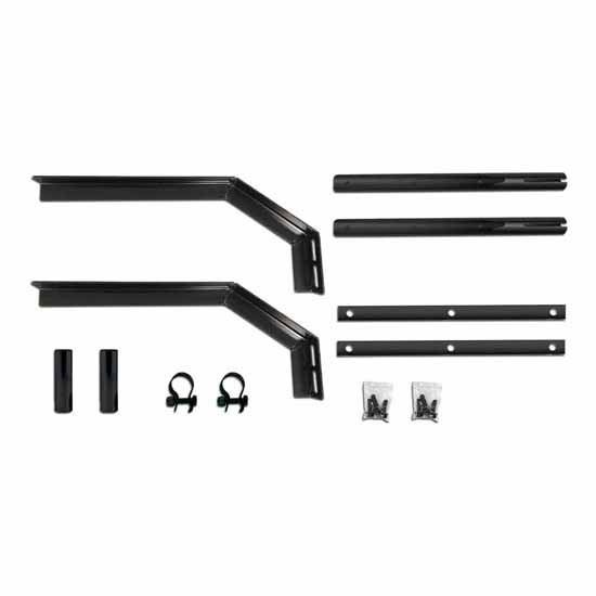 Half Tandem Fender Mounting Kit Stainless Steel W/ 2 Angled Fender Brackets & Painted Black