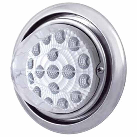 17 LED Reflector Front Bumper  Light W/Out Visor - Amber LED/ Clear Lens For Freightliner Columbia 2001-2010