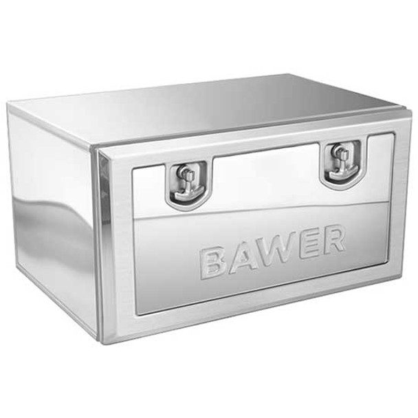 20 X 20 X 39 Inch Polished Stainless Steel Bawer Evolution Tool Box W/ Top Pullout Drawer