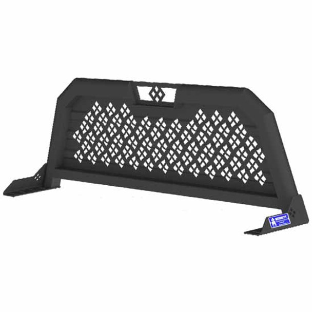 Merritt Aluminum Above Cab High Rack 21 X 73 X 49 Inch, Black, W/ Punched Panel, For Ford, GMC & Toyota Trucks