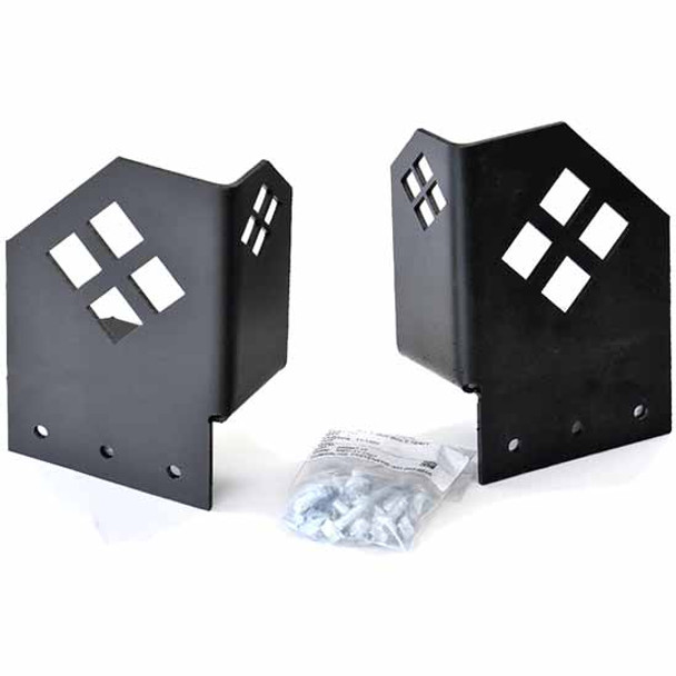 Merritt Aluminum Top Mount Cargo Stop Bracket - Powder Coated Satin Black Finish, Universal Fit - Pair