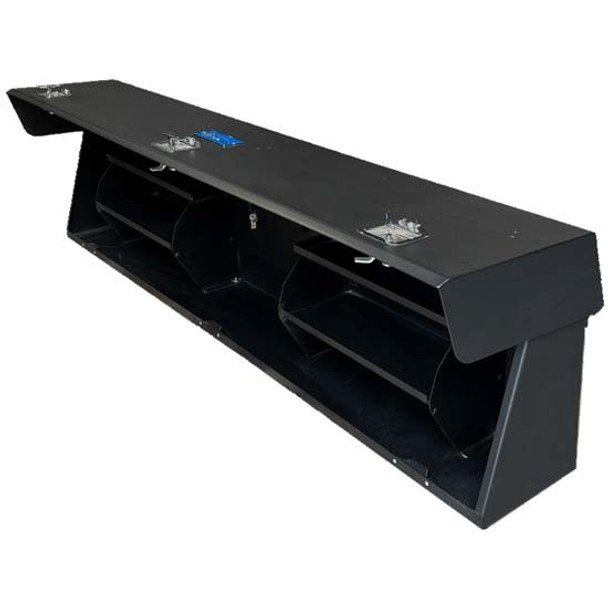 Diamond Plate Aluminum High Side Box, 16 X 12 X 90 Inch - Textured Black