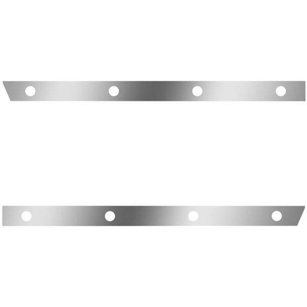 Stainless Steel Cab Panels W/ 8 Round 2 Inch Light Holes For Peterbilt 367