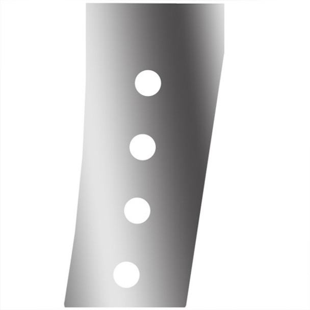 Stainless Steel Cowl Panels W/ 8 - 2 Inch Round Light Holes For Peterbilt 389 Stainless Steel Cowl Panels W/ 8 - 2 Inch Round Light Holes For Peterbilt 389