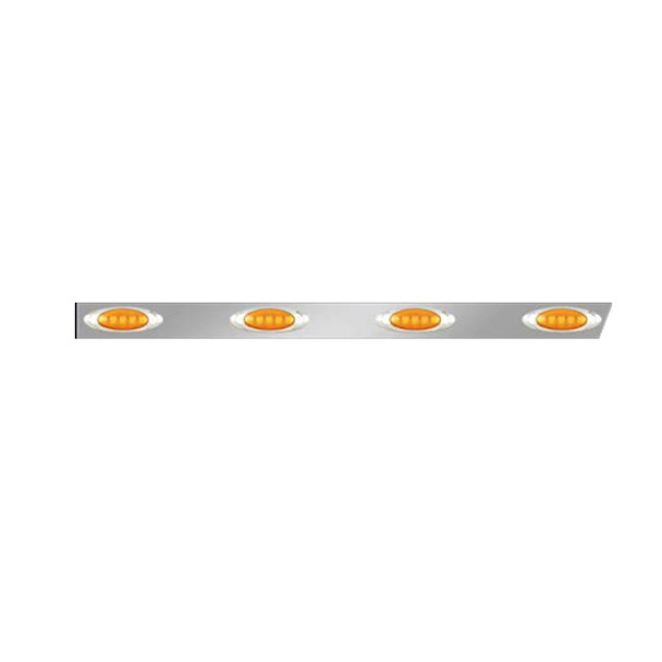 3 Inch Stainless Steel Cab Panels W/ 7 M1 Light Holes For Peterbilt 389