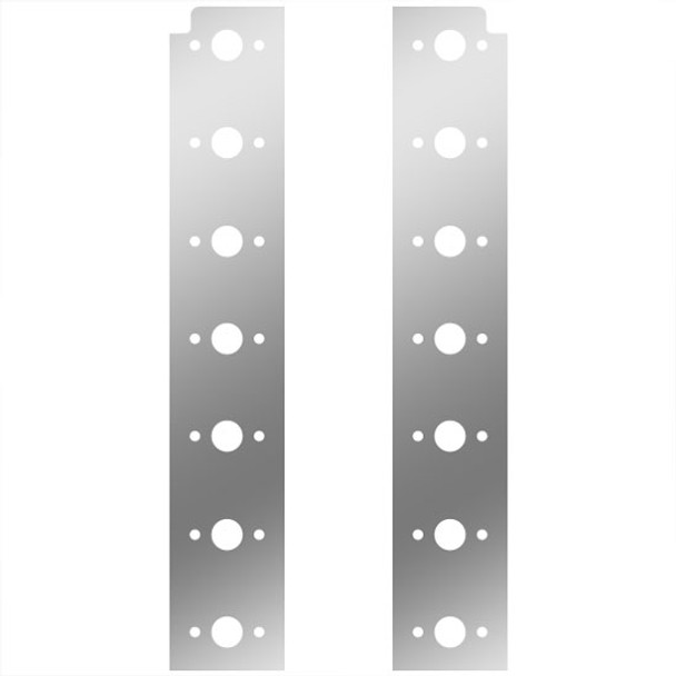 Rear Air Cleaner Panels W/ 14 M3 Light Holes  For Peterbilt 379, 378, 382, 389, 389 Glider