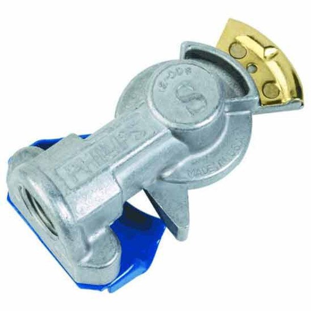 TPHD Aluminum Glad Hand Straight 1/2 Inch NPT Blue Service