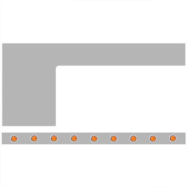 6.5 Inch Paintable Cab/Cowl Combination With Underglow 3/4 Inch Lights For Peterbilt 389 Glider 2008-2014