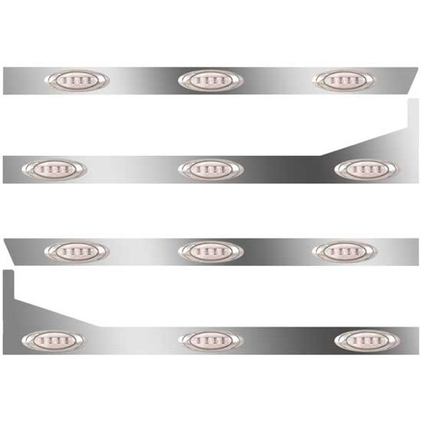 3 In. SS Cab-Sleeper Panels 12 P1 Amber/Clear LEDs  For 388 & 389 36/44 Inch Unibilt - Extenders 3 In. SS Cab-Sleeper Panels 12 P1 Amber/Clear LEDs  For 388 & 389 36/44 Inch Unibilt - Extenders