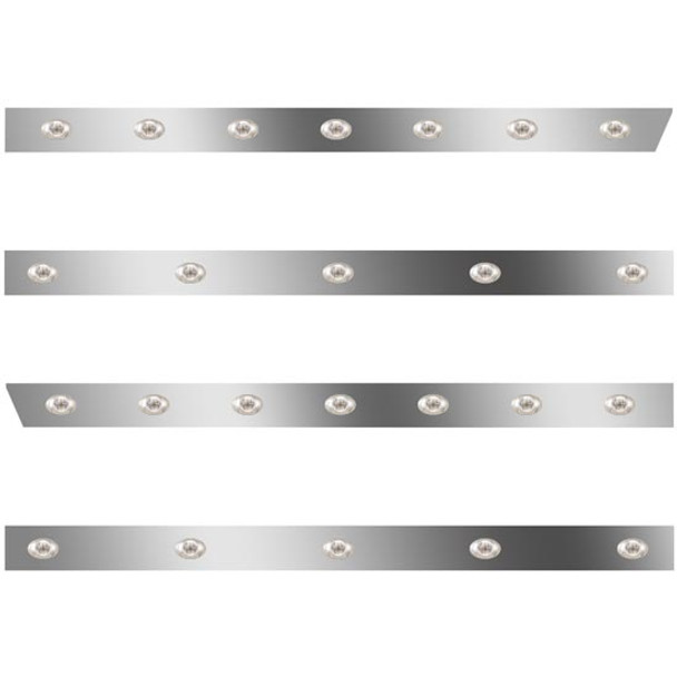 3 In. Std Cab Panels W/ 24 P3 Amber/Clear Lights  For Peterbilt 389 Glider W/ 36/44 In. Sleeper No Extenders