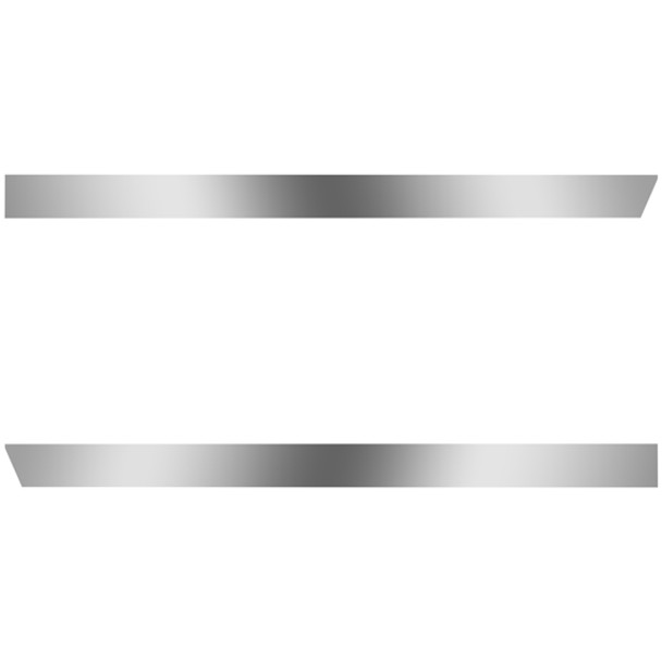 4 Inch Stainless Steel Extended Blank Cab Panels For 2011 - 2017 Peterbilt 389 131 BBC