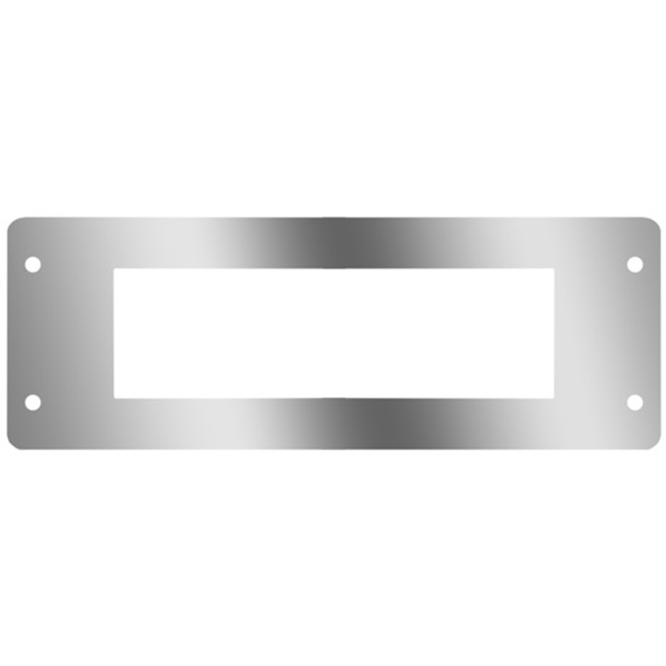 2.09 X 7.15 Inch Stainless Steel Radio Face Plate For Peterbilt 359