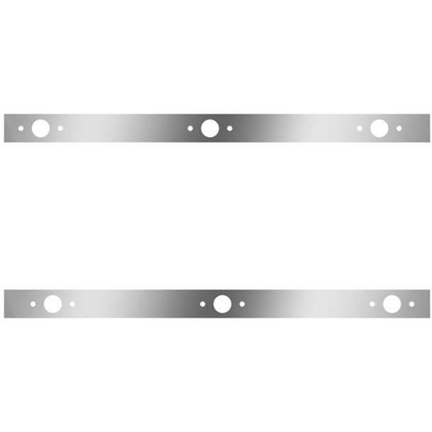3 Inch Stainless Steel Cab Panels W/ 6 P1 Light Holes For Peterbilt 359