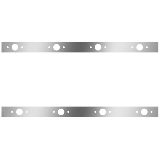 3 Inch Stainless Steel Cab Panels W/ 8 P1 Light Holes For Peterbilt 359