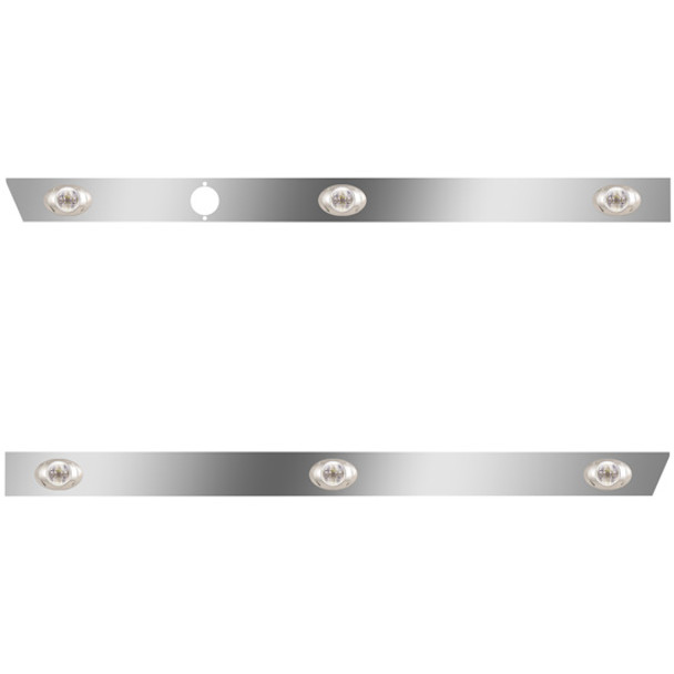 3 Inch Cab Panels W/ 6 P3 Amber/Clear LEDs, Block Heater Plug For Peterbilt 367 SFA
