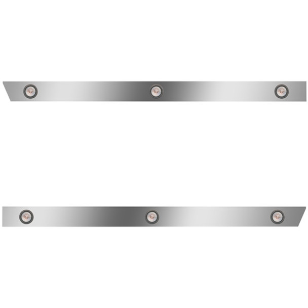 3 Inch Cab Panels W/ 6 - 2 Inch Amber/Clear LEDs, Block Heater Plug For Peterbilt 367 SFA Day Cab