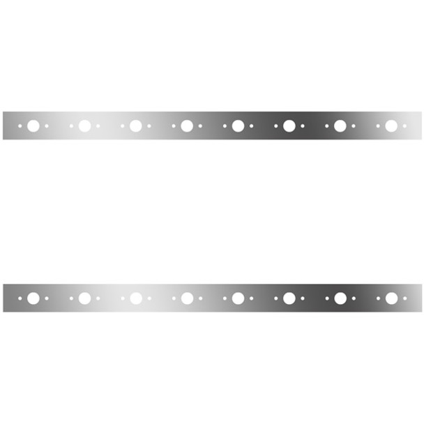70/78 Inch Stainless Steel Sleeper Panels W/ 16 P1 Light Holes 4 Inch Tall For Peterbilt