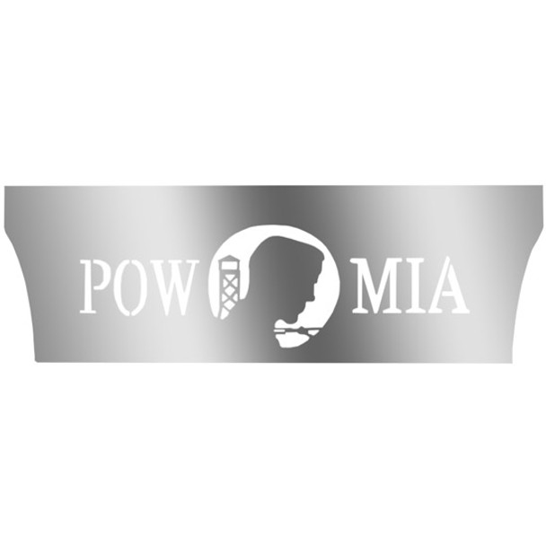 Stainless Steel Stand Up Ultra-Sleeper Cap W/ POW-MIA Cutout For Ultra Cab Peterbilt Sleeper 367, 378, 379, 388, 389