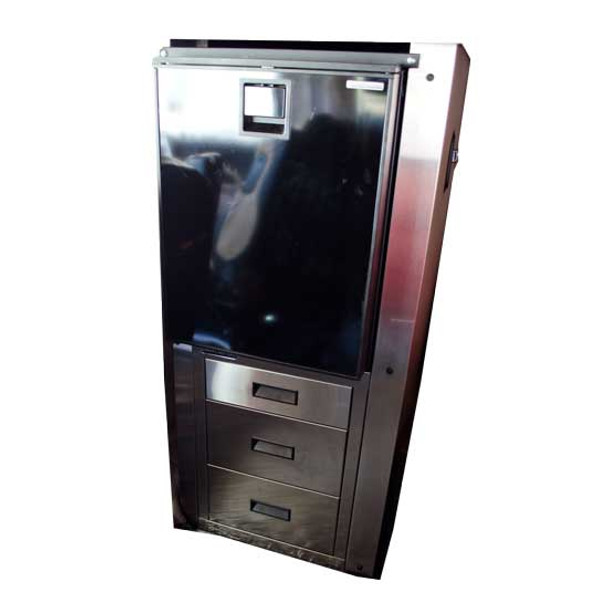 Refrigerator & 3 Door Storage Solution With Trim Kit For Peterbilt 389 - Passenger Side