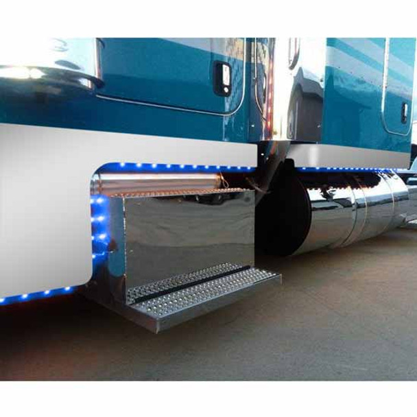 4.5 Inch SS Panel Kit W/ 100 Dual Rev Amber-Clear-Blue LED Lights  For 63 & 72 Inch Sleeper