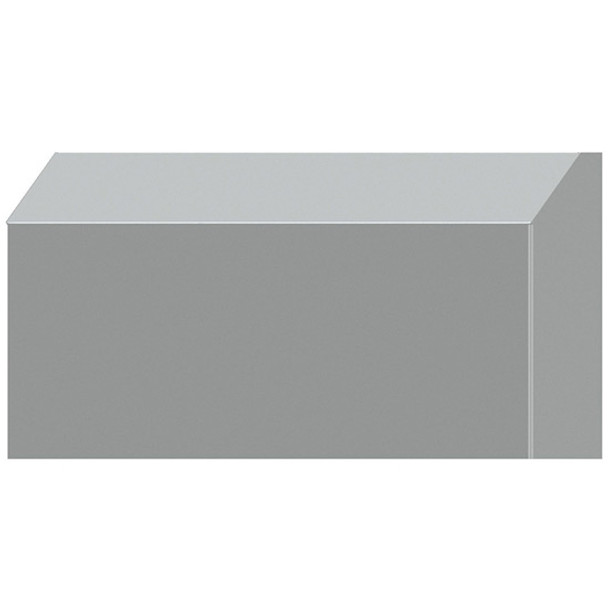 Stainless Steel Blank Shock Box Cover W/ 45 Degree Top For Peterbilt 389 W/ 48, 63 Inch Sleeper